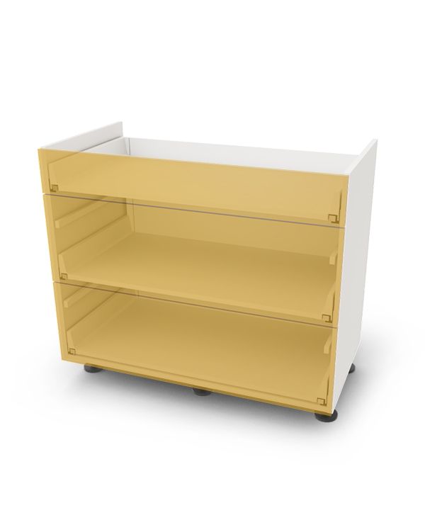 Spodní skříňka pro varnou desku se 3 zásuvkami, 100 cm