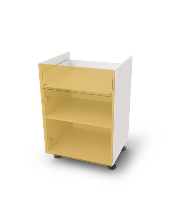 Spodní skříňka pro varnou desku s 1 zásuvkou a dviřky, 60 cm