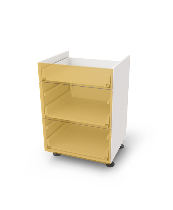 Spodní skříňka pro varnou desku se 3 zásuvkami, 60 cm