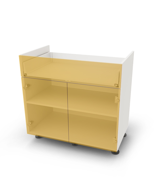 Spodní skříňka pro varnou desku s 1 zásuvkou a dviřky, 90 cm