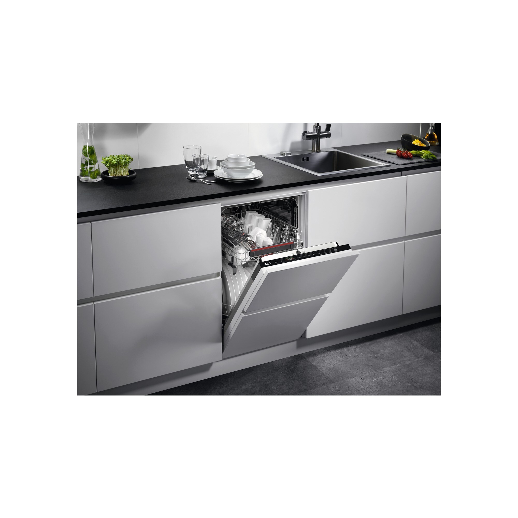 AEG Mastery GlassCare FSE73407P - Myčka nádobí - plně integrovaná 45 cm