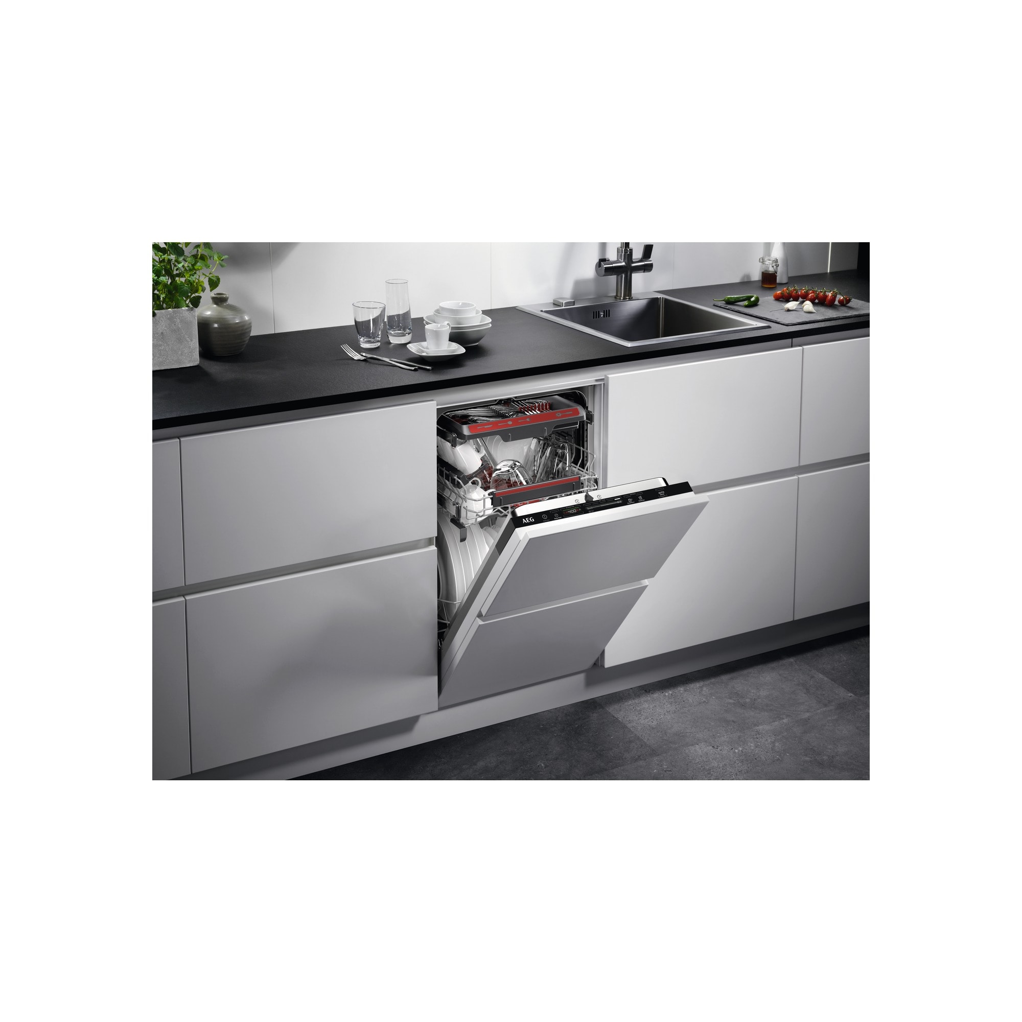 AEG Mastery MaxiFlex FSE72537P - Myčka nádobí - plně integrovaná 45 cm