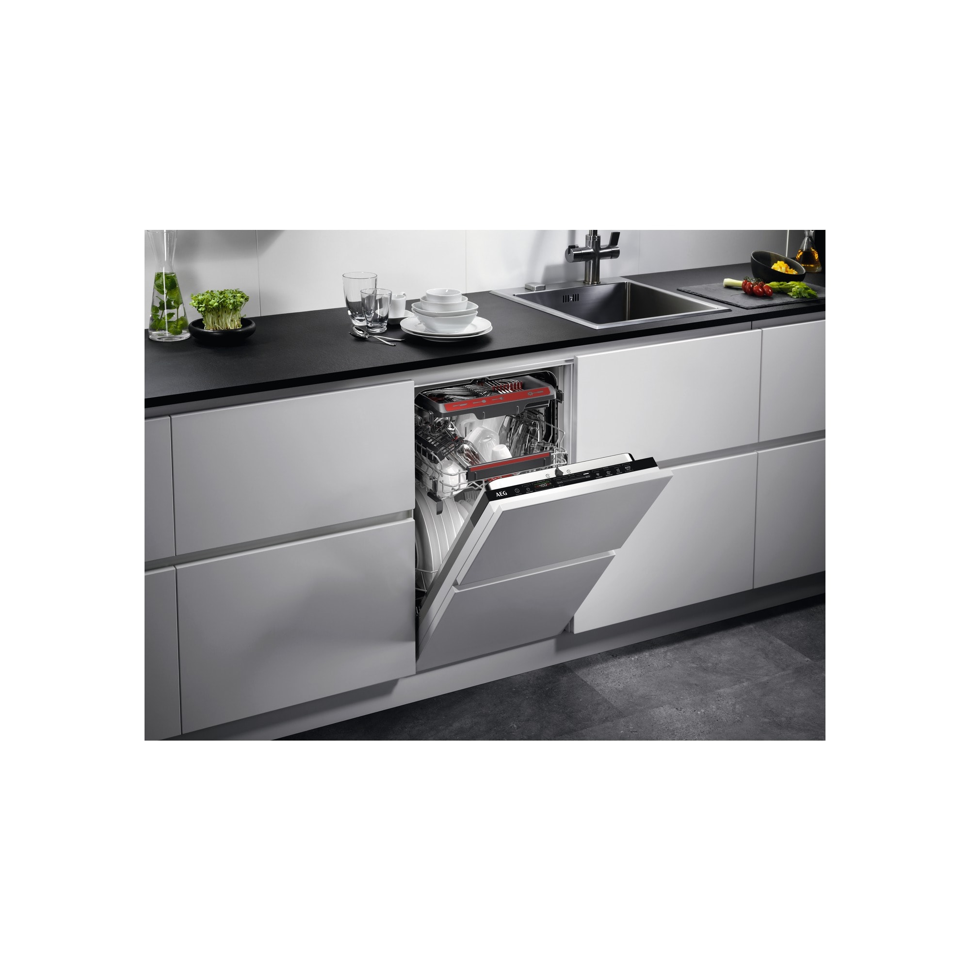 AEG Mastery MaxiFlex FSE73527P - Myčka nádobí - plně integrovaná 45 cm